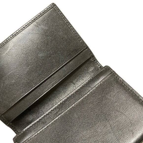 Auth GUCCI GG Pattern, Shelly (Web) 131930 Black Dark Green Red Jacquard Leather - Picture 10 of 10
